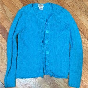 Women's Blue Button-Up Sweater